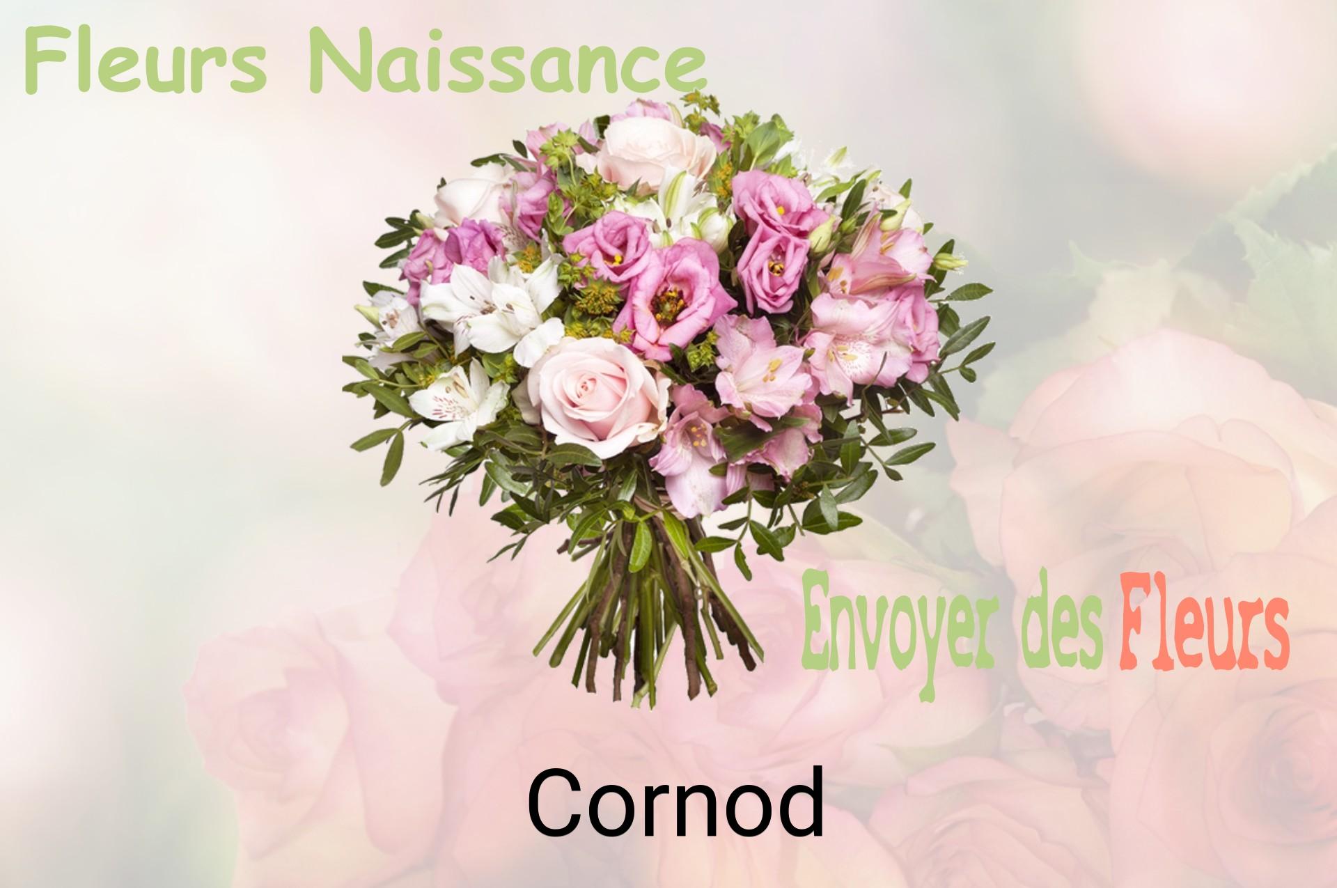 Bouquet de fleurs de naissance livré à Cornod